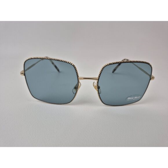 Miu Miu Women\'s SMU 61V ZVN-02F Light Gold/ Blue Square Gradient Sunglasses main image 6
